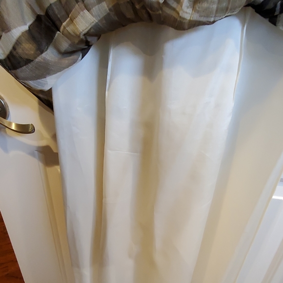 Banana Republic Cream, Black & Gray Striped Midi Dress - Picture 5 of 5